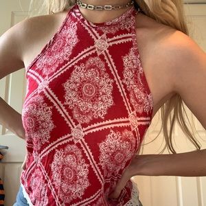 Pacsun halter tank top with pattern